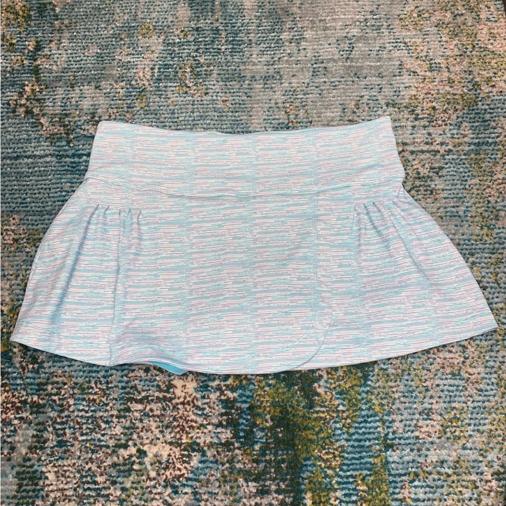 90 Degree By Reflex Space Dye Blue and White Mini Skort
